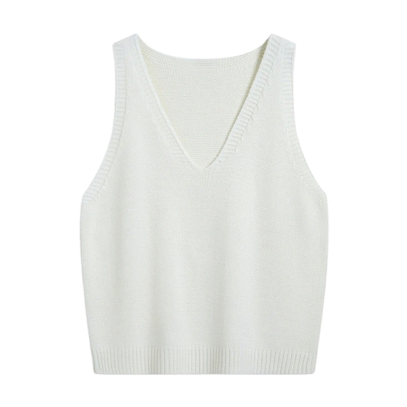 Commense Sweaters - NWT Commense Off-White Relaxed Fit Knit Sweater Vest